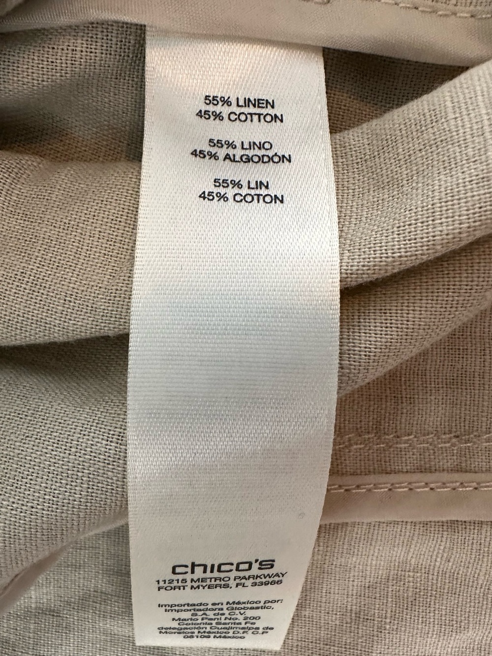 Chico’s Size 2 Linen Cotton Metallic Utility Safari Vest Gold Beige Pockets - Picture 8 of 11